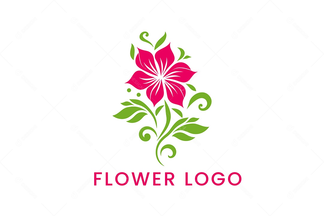 Modelo de Logo de Flor PNG + AI Editável