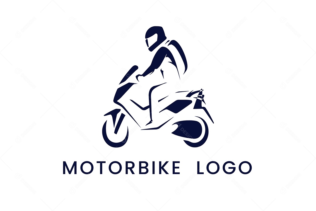 Modelo de Logo de Motoboy PNG + AI Editável