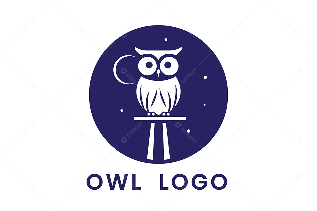 Modelo de Logo de Coruja PNG + AI Editável