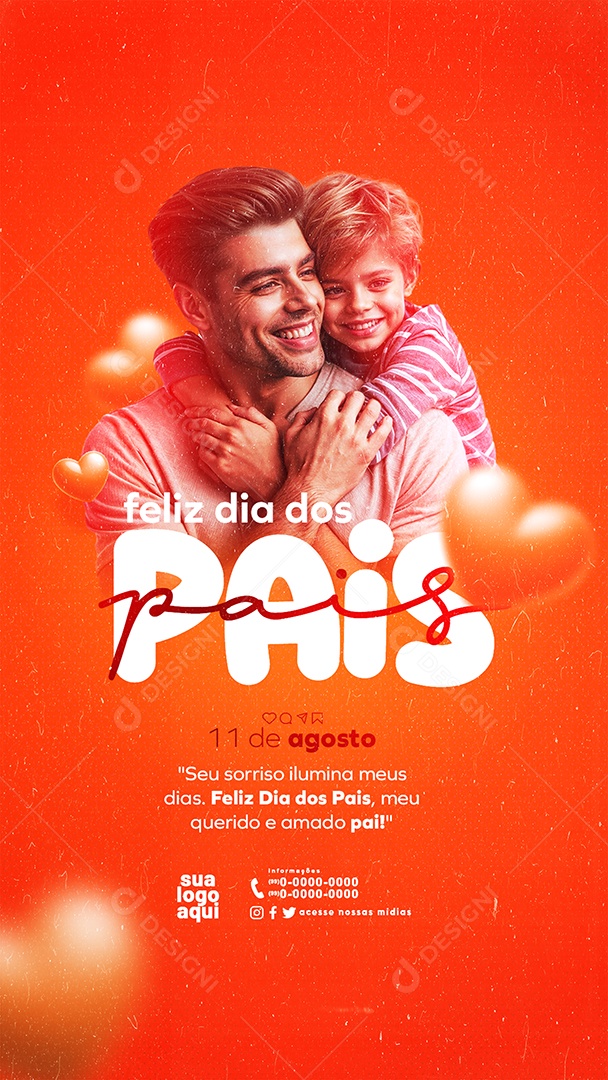 Dia Dos Pais 11 de Agosto Social Media PSD Editável