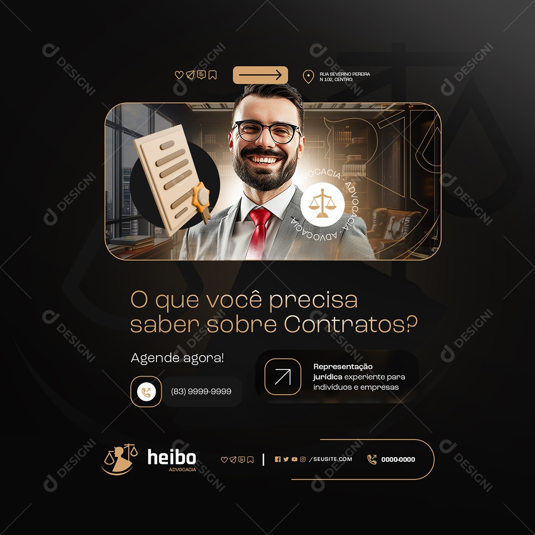 O que Você Precisa Saber Sobre Contratos Social Media PSD Editável