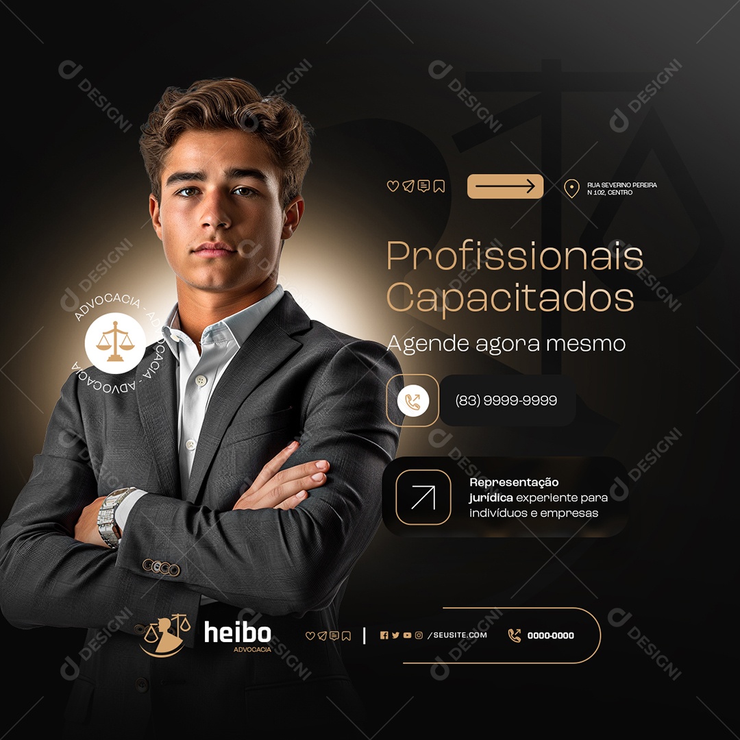 Profissionais Capacitados Social Media PSD Editável