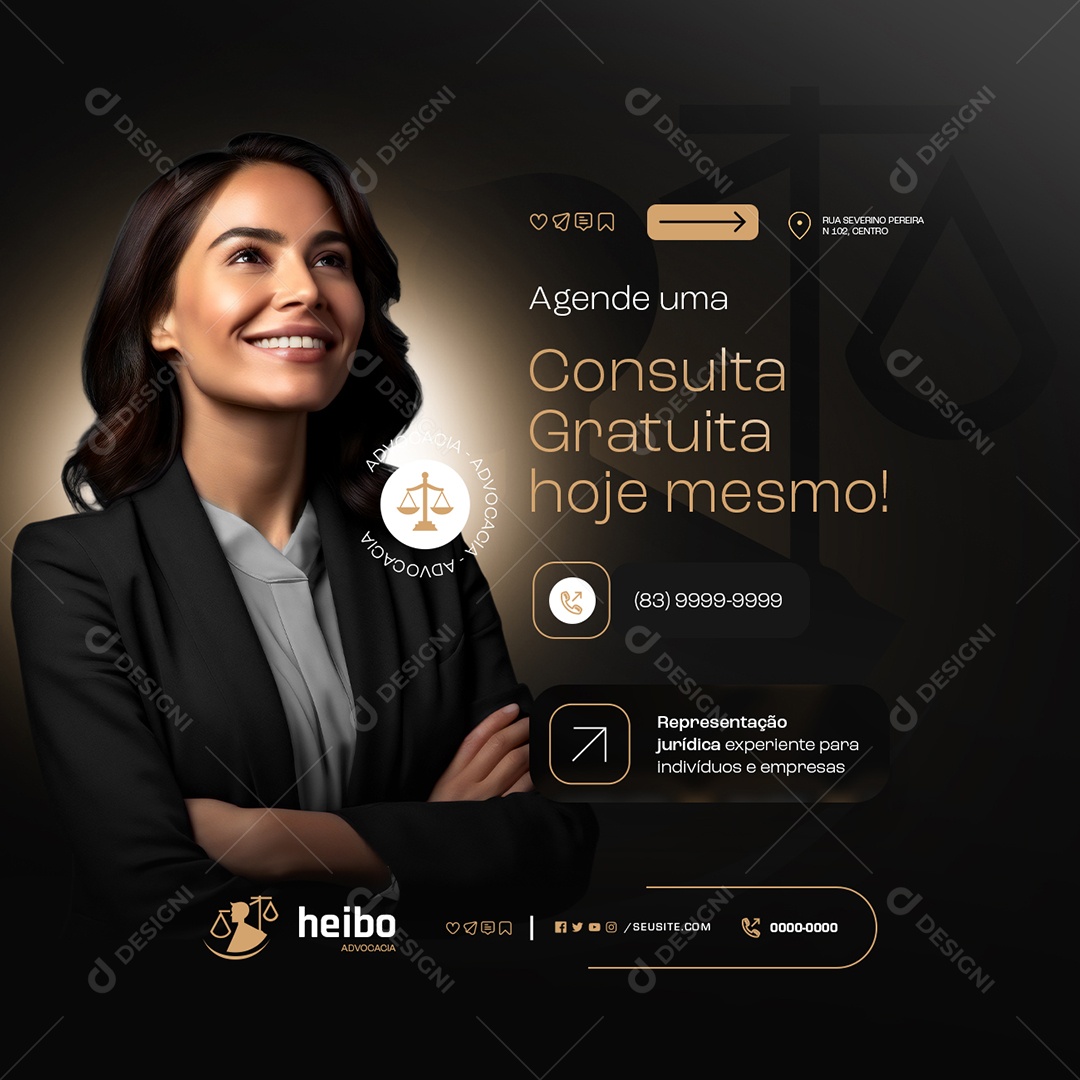 Consulta Gratuita Hoje Mesmo Social Media PSD Editável