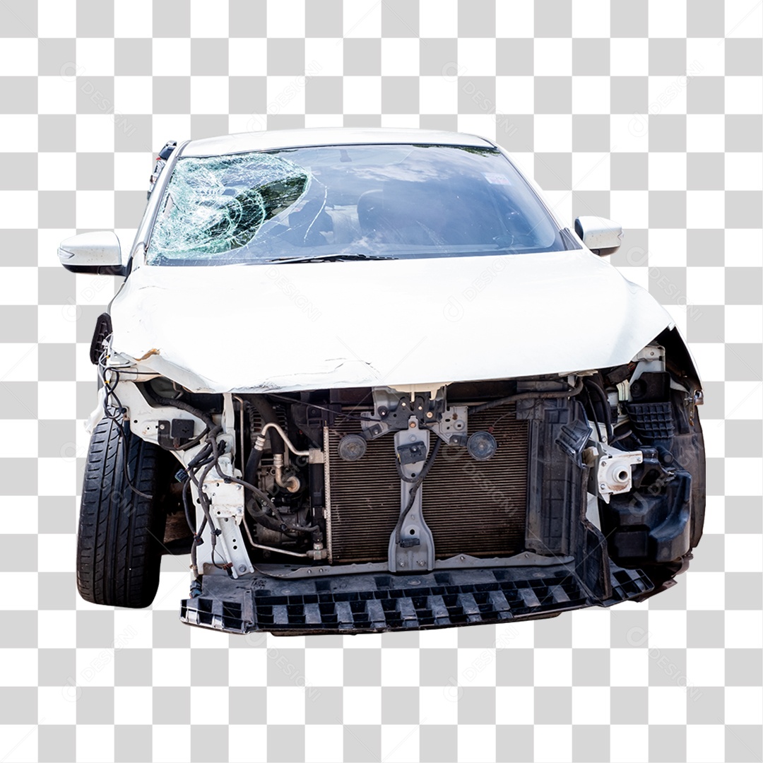 Carro Batido Amassado PNG Transparente