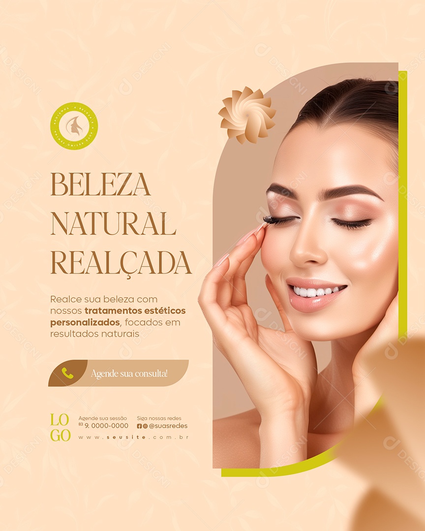 Clínica Estética Beleza Social Media Post Feed PSD Editável