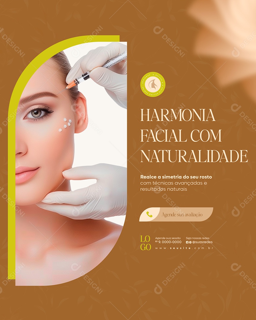 Clínica Estética Harmonização Social Media Post Feed PSD Editável