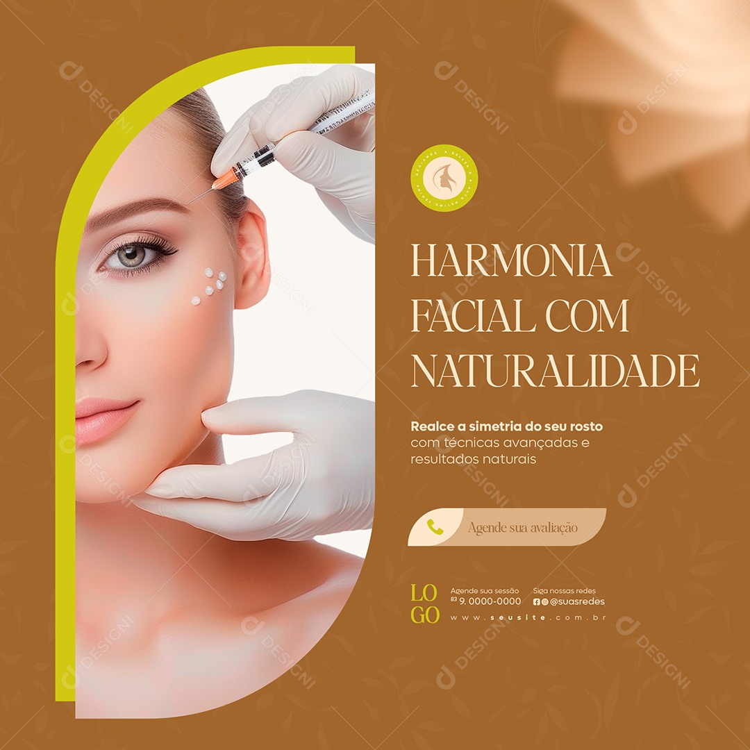 Clínica Estética Harmonização Social Media Post Feed PSD Editável