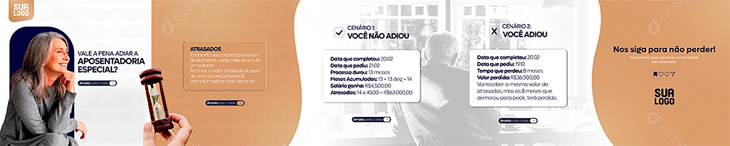 Social Media Aposentadoria INSS PSD Editável