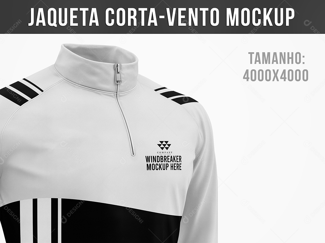 Jaqueta Corta- Vento Mockup PSD