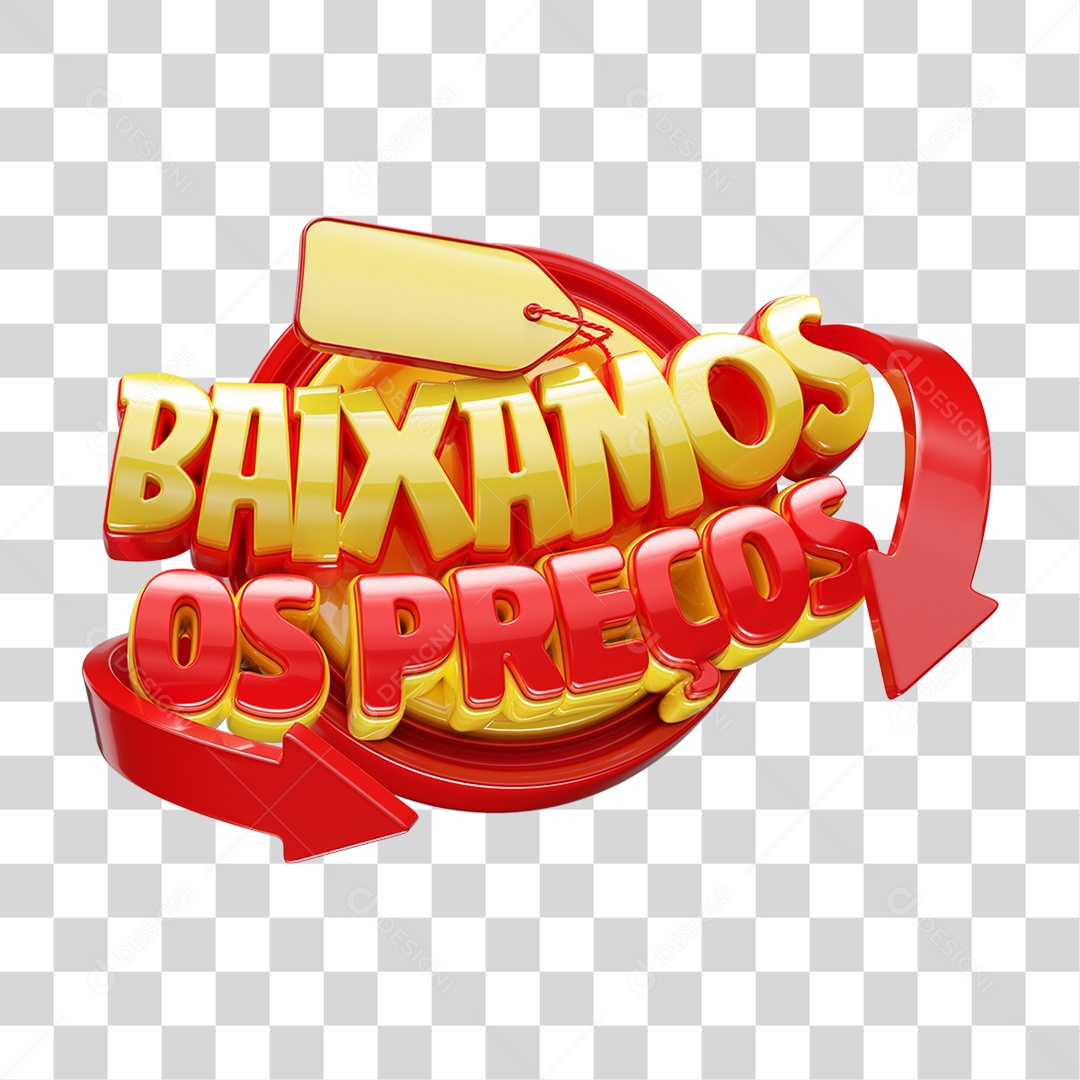 Selo 3D Baixamos o Preço PNG Transparente