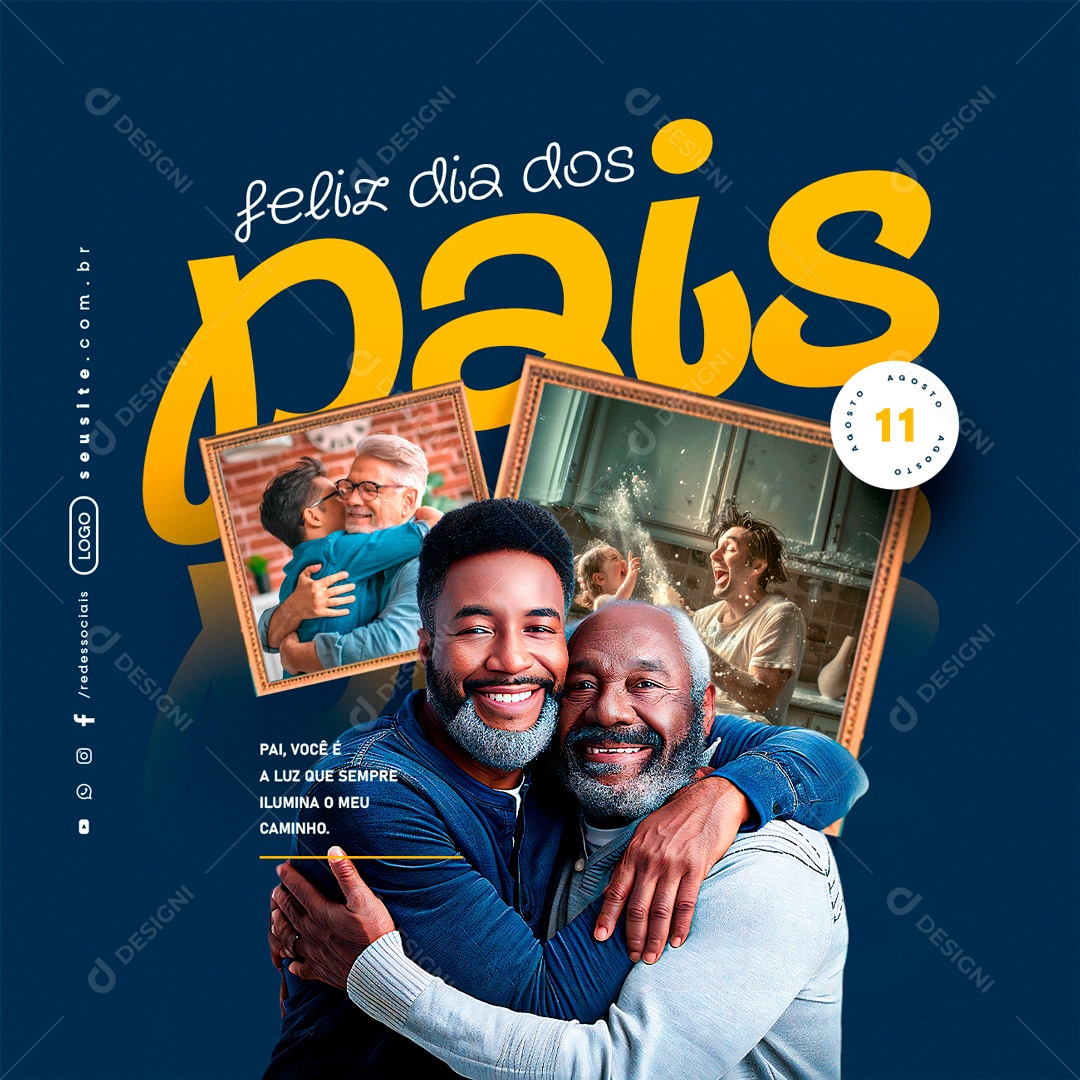 Dia Dos Pais 11 de Agosto Social Media PSD Editável
