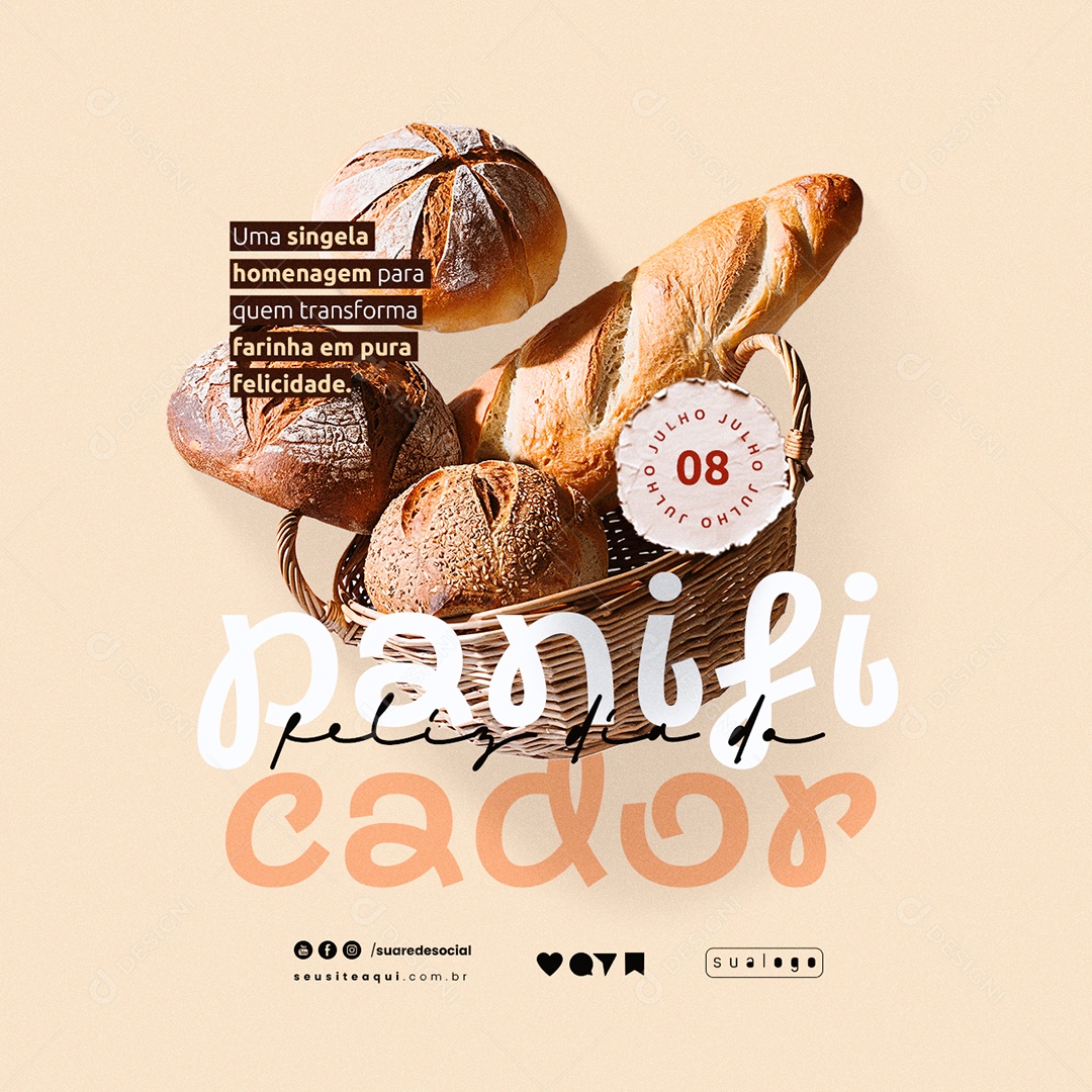 Bakers Day July 8th Tribute Social Media PSD Editable