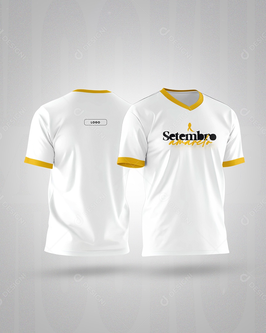 Mockup de Camisa T-Shirt Setembro Amarelo PSD Editável