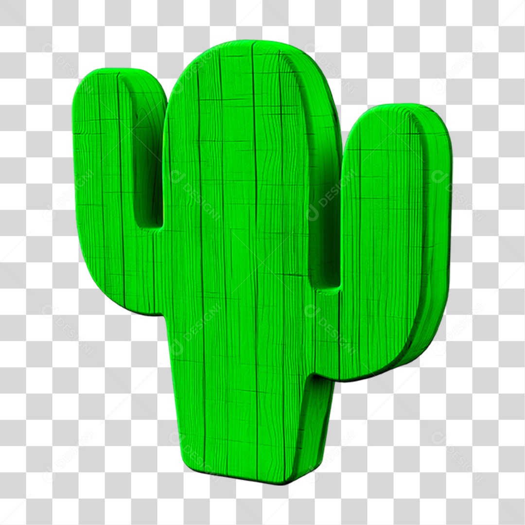 Cacto de Madeira PNG Transparente