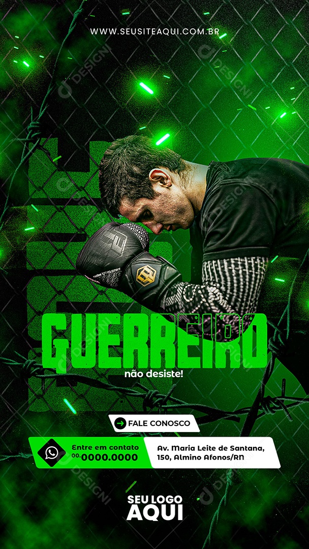 Story Aulas de Boxe Luta Social Media PSD Editável
