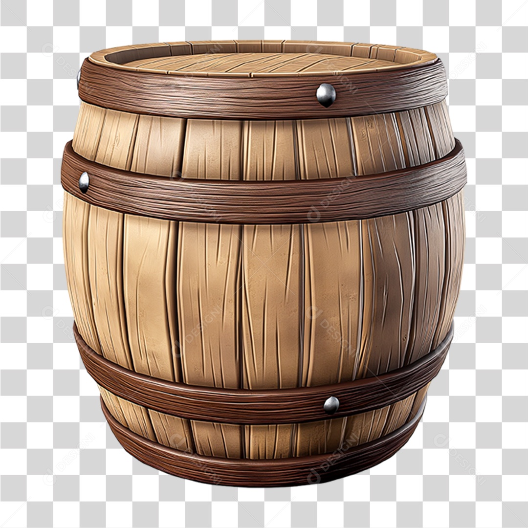 Barril de Madeira PNG Transparente