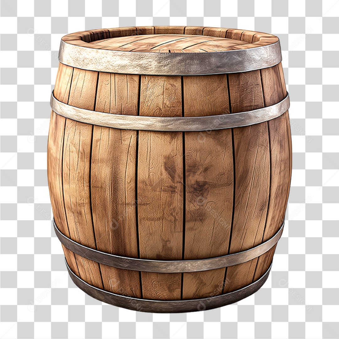 Barril de Madeira PNG Transparente