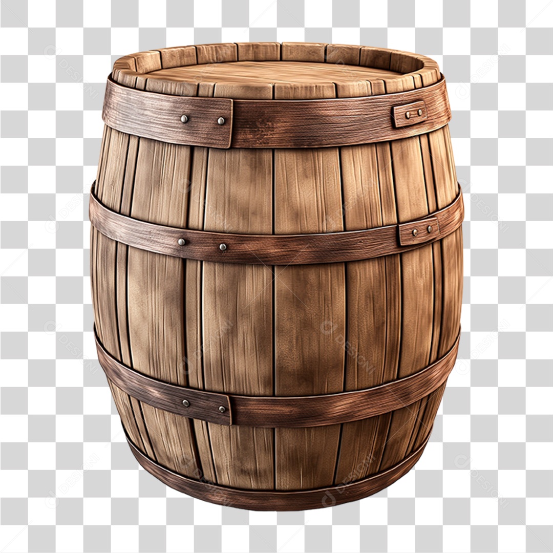 Barril de Madeira PNG Transparente
