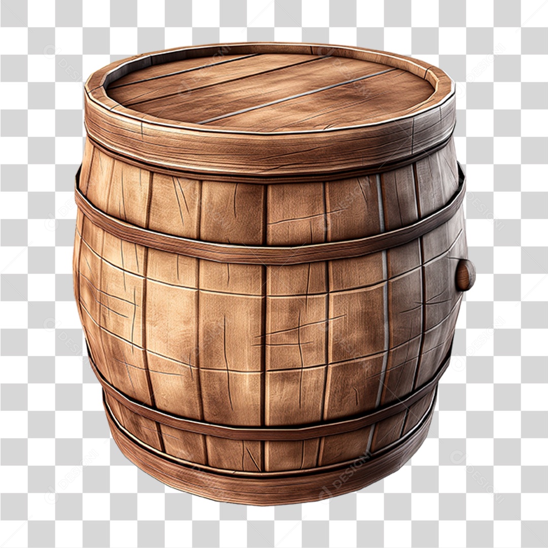 Barril de Madeira PNG Transparente