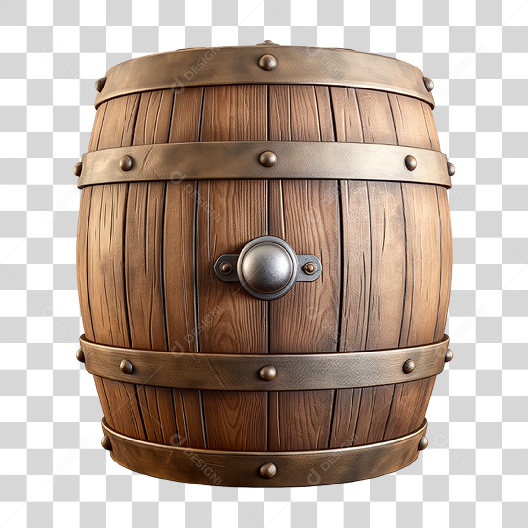 Barril de Madeira PNG Transparente