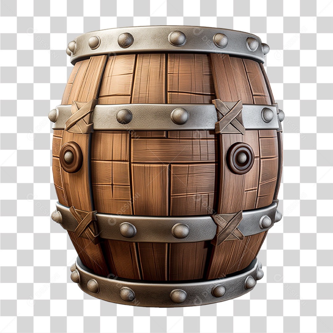 Barril de Madeira PNG Transparente