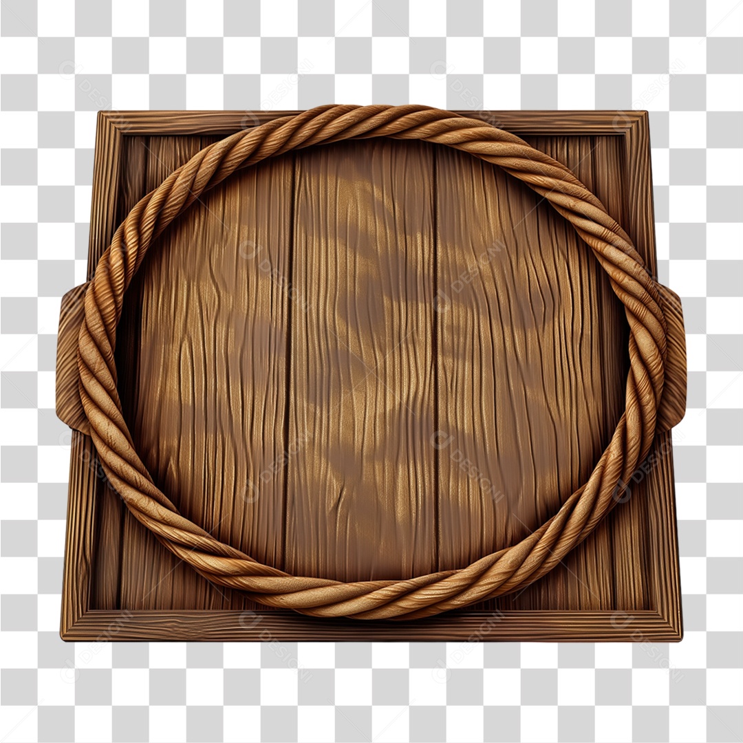 Placa de Madeira PNG Transparente