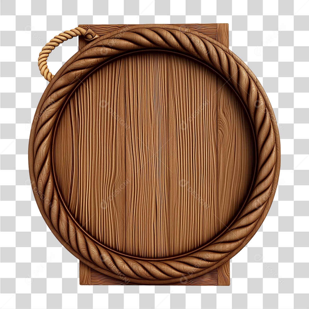 Placa de Madeira PNG Transparente