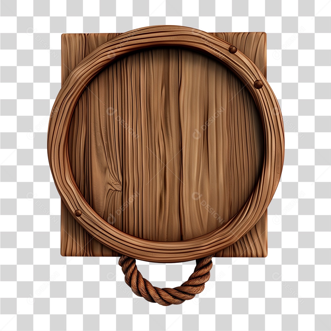 Placa de Madeira PNG Transparente