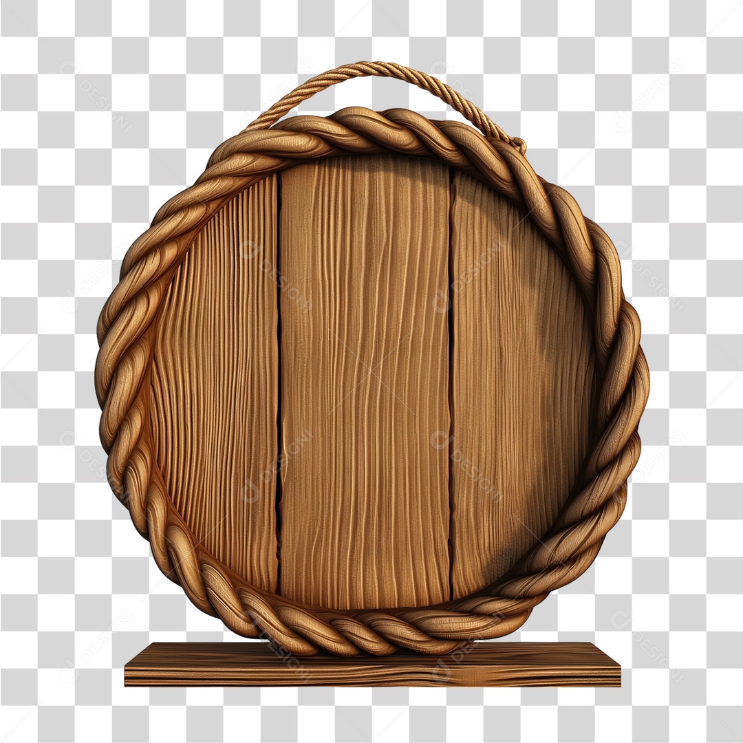 Placa de Madeira PNG Transparente