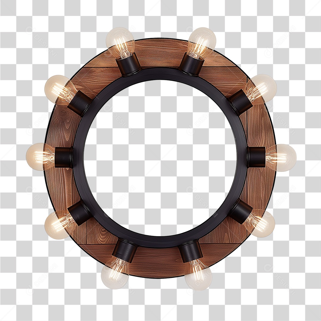 Placa de Madeira com Luzes PNG Transparente