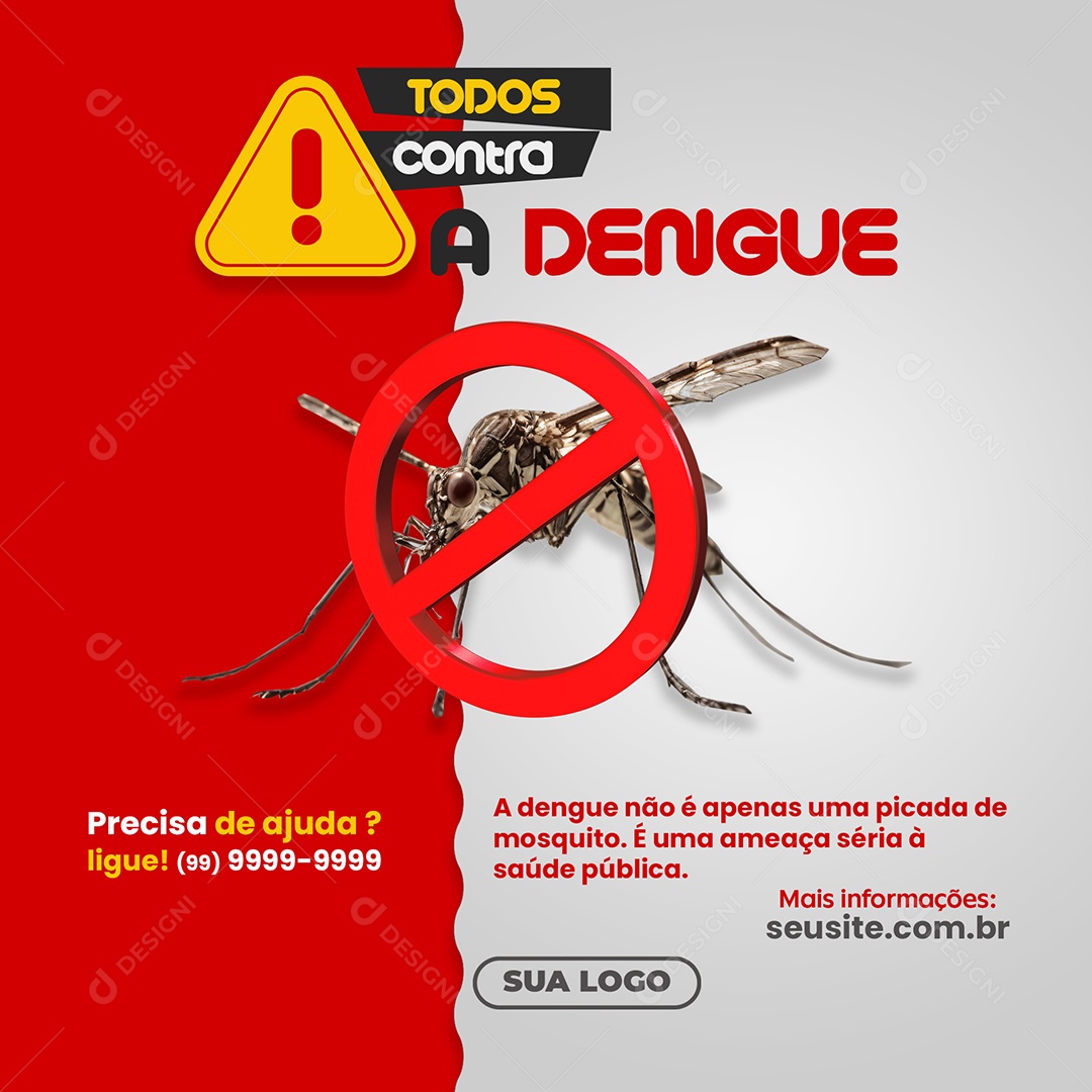 Social Media Post Campanha Contra Dengue Social Media PSD Editável