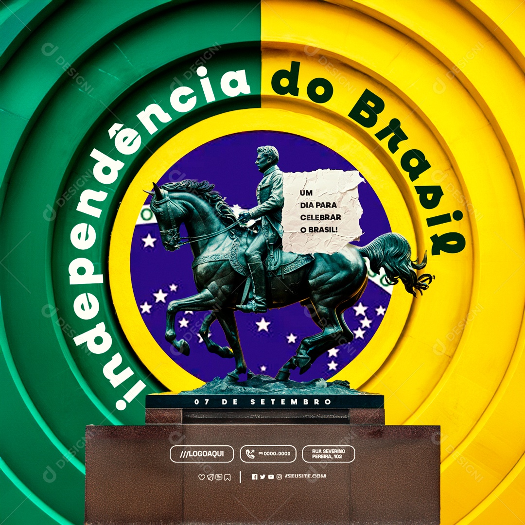 Social Media Dia da Independência do Brasil 07 de Setembro PSD Editável