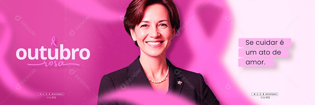 Carrossel Outubro Rosa Se Cuidar é um Ato de Amor Social Media PSD Editável