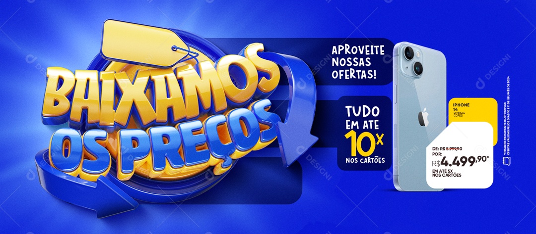 Banner Baixamos os Preços Aproveite nossas Ofertas Social Media PSD Editável