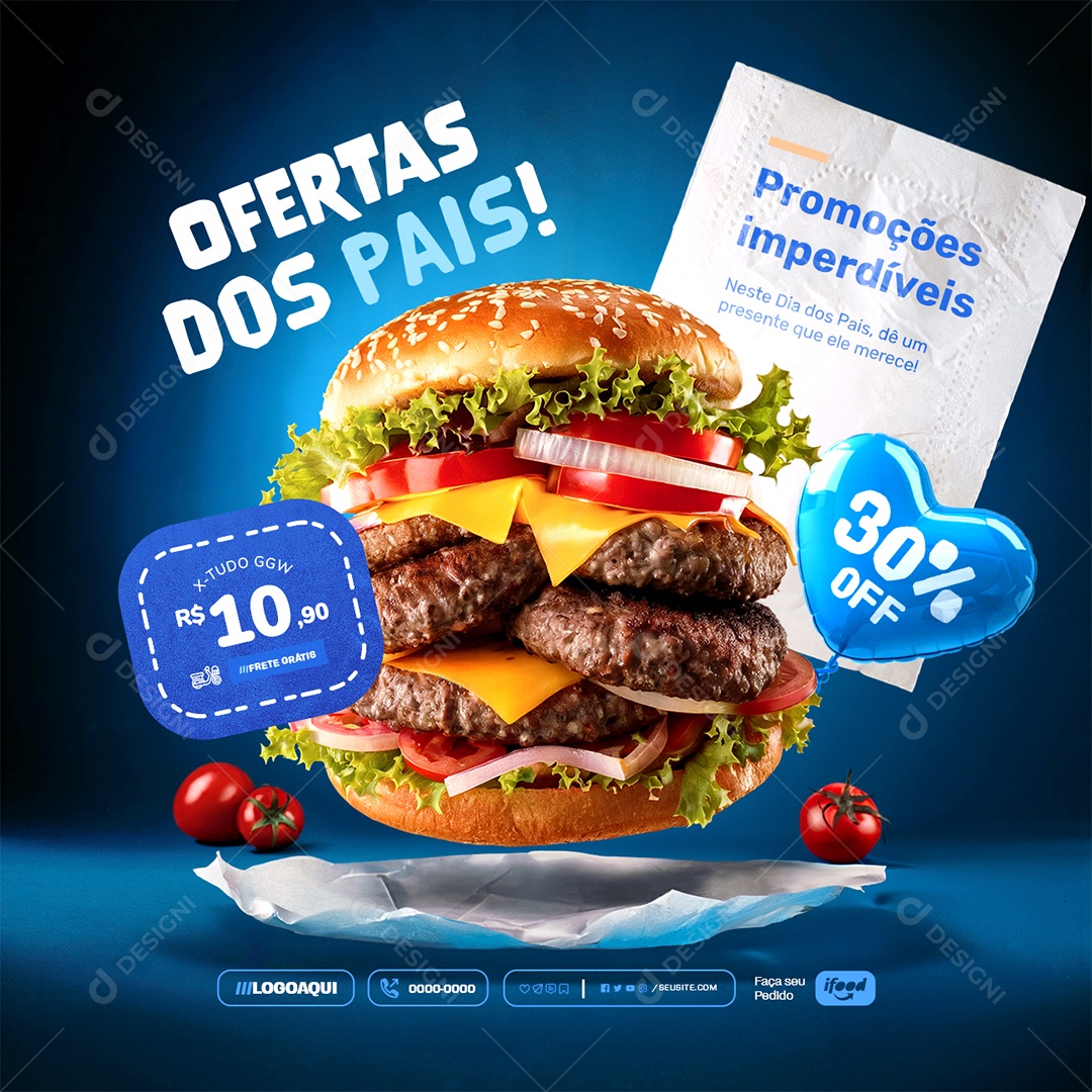 Oferta dos Pais Promoções Imperdíveis Social Media PSD Editável