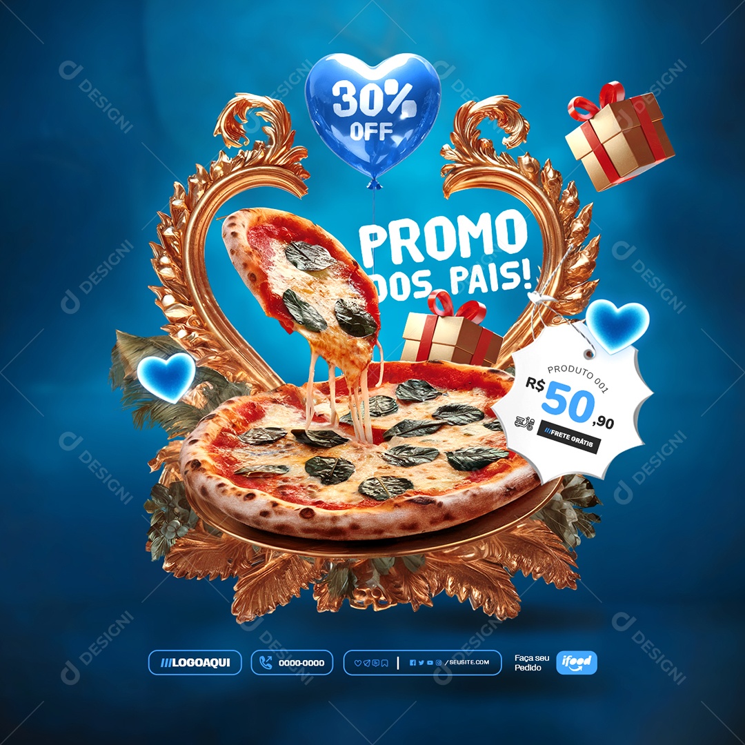 Promo dos Pais Desconto Social Media PSD Editável