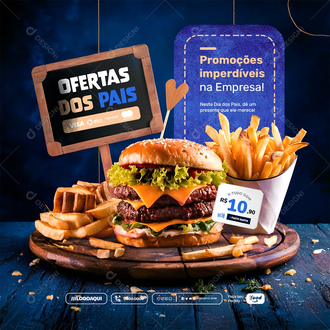 Oferta dos Pais Promoções Imperdíveis Social Media PSD Editável