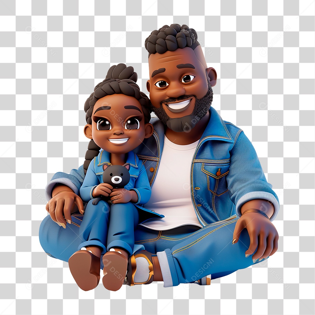 Pai e Filha PNG Transparente