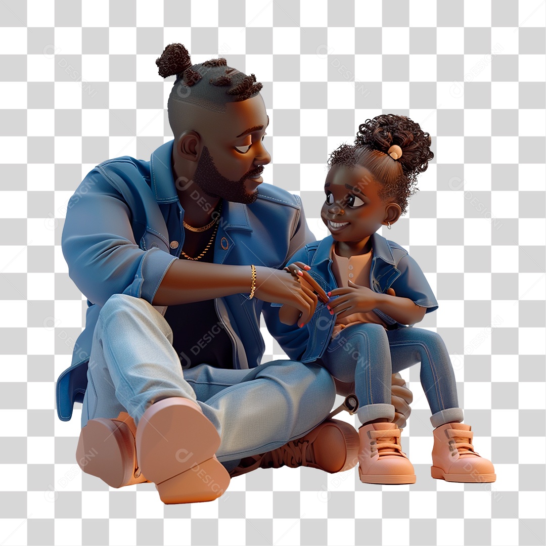 Pai e Filha PNG Transparente