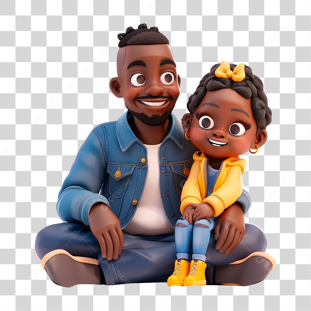 Pai e Filha PNG Transparente