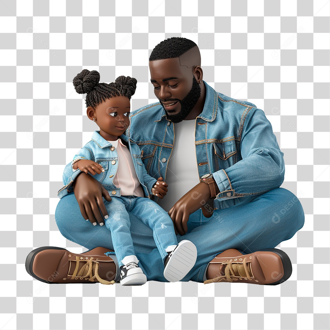 Pai e Filha PNG Transparente