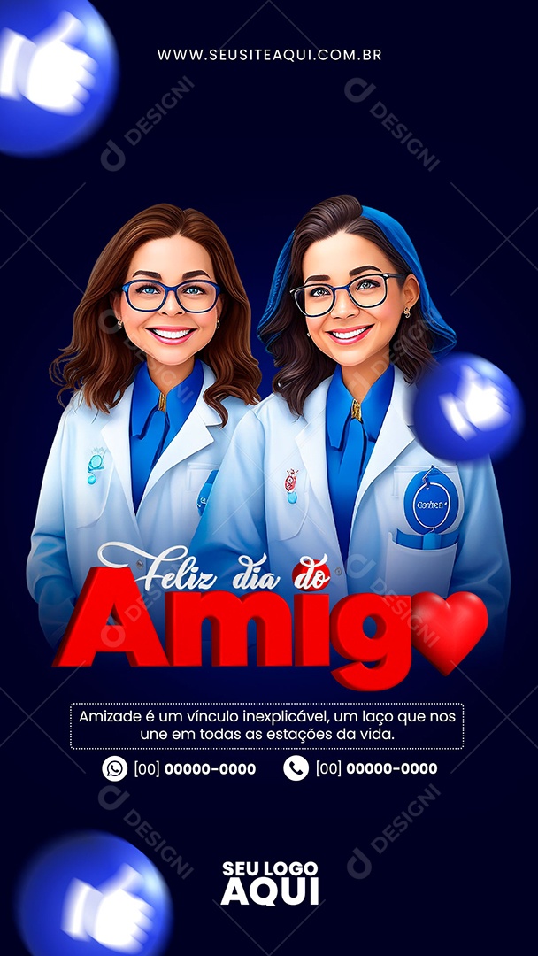 Story Dia do Amigo Social Media PSD Editável