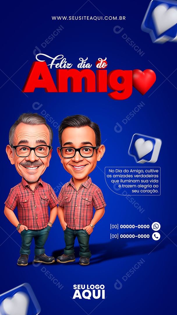 Story Dia do Amigo Social Media PSD Editável