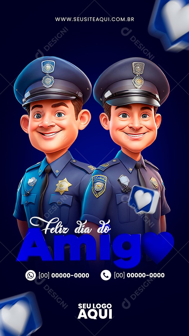 Story Dia do Amigo Social Media PSD Editável