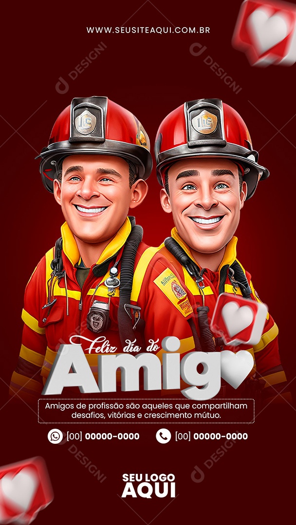 Story Dia do Amigo Social Media PSD Editável