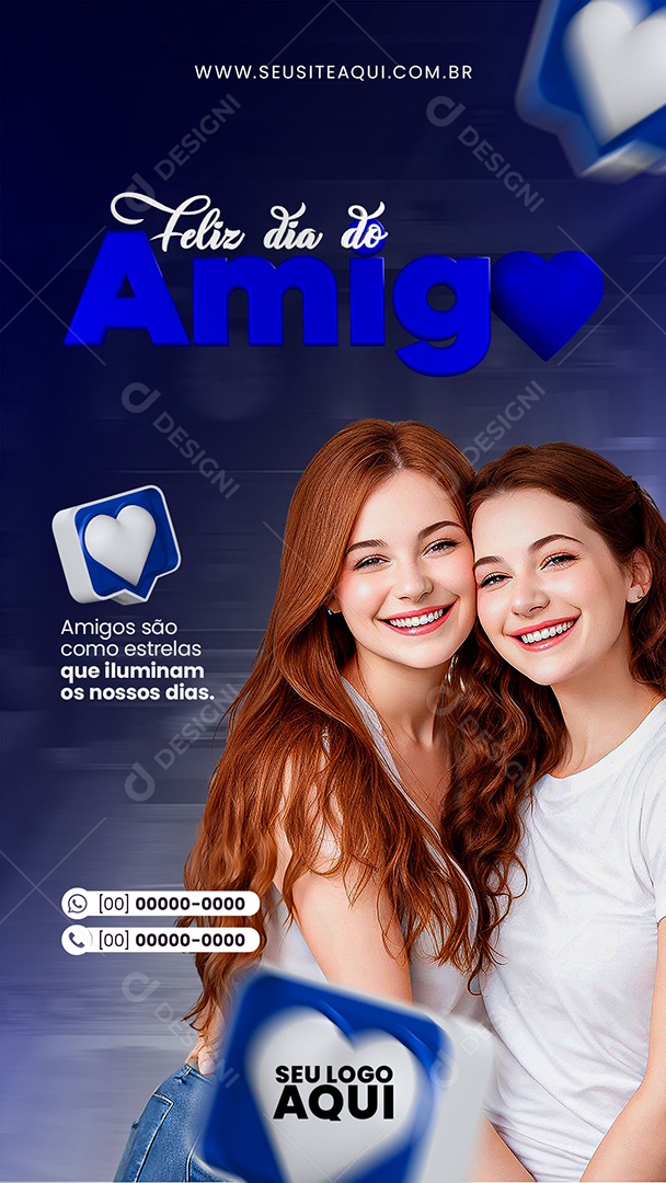 Story Dia do Amigo Social Media PSD Editável