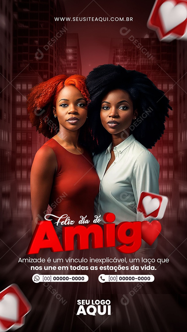 Story Dia do Amigo Social Media PSD Editável