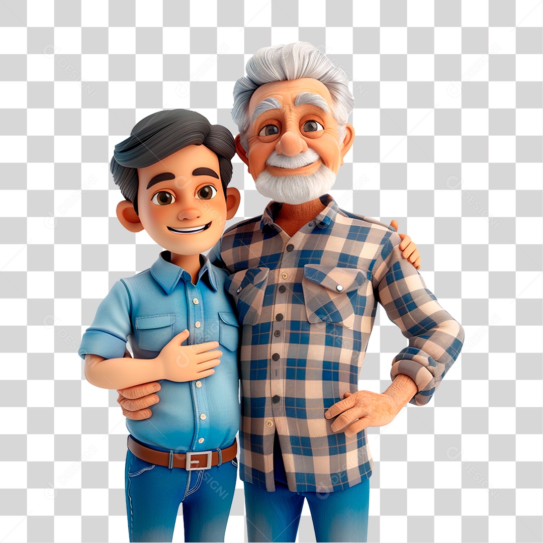 Pai e Filho PNG Transparente