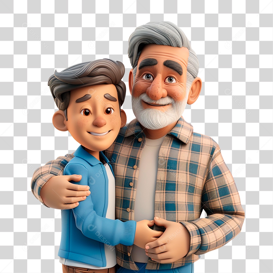 Pai e Filho PNG Transparente