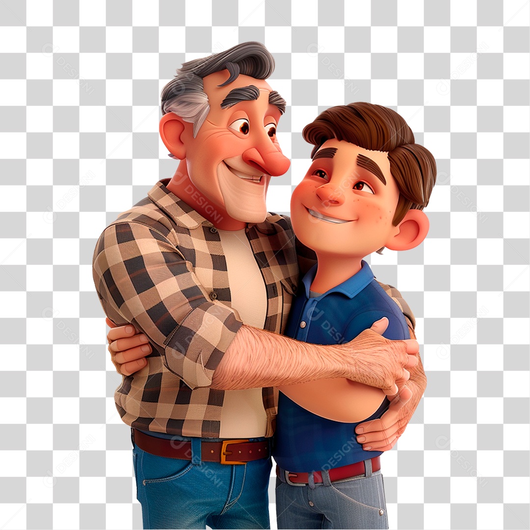 Pai e Filho PNG Transparente